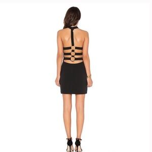Revolve NBD Black Halter Neck Mini Dress